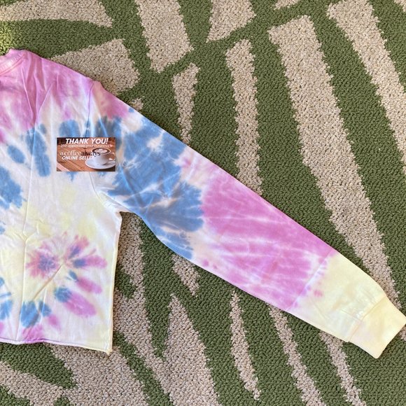 Vans Off The Wall Tie-Dye Crop Long Sleeve T-Shirt Women's NWT - Picture 11 of 11